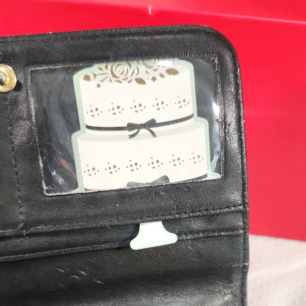 Buxton Black Vegan Leather Crossbody Bag/ Wristlet - Picture 5 of 13